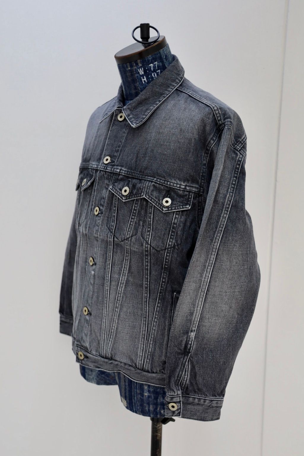 ファンダメンタル デニムジャケット THIRD THIRD JACKET 3YR WASH(FA25JK33U-BK)BLACK