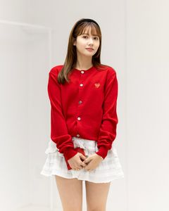 PLAY COMME des GARCONS ROUND NECK RHINESTONE CARDIGAN style.2025.11.22