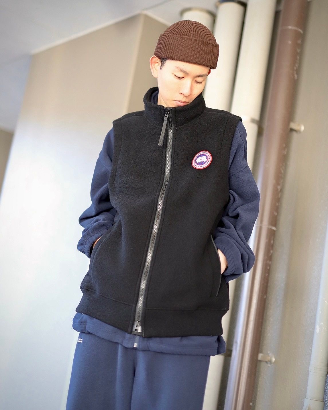 CANADA GOOSE カナダグース Mersey Vest Kind Fleeceスタイル