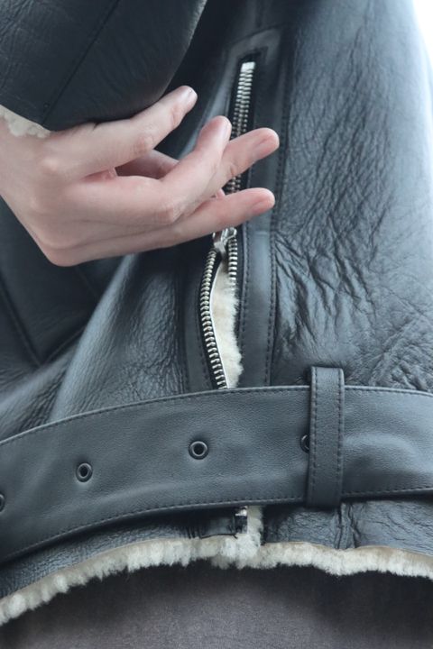 YOKE DETACHABLE COLLAR BOMBER JACKET style.2021.10.17.