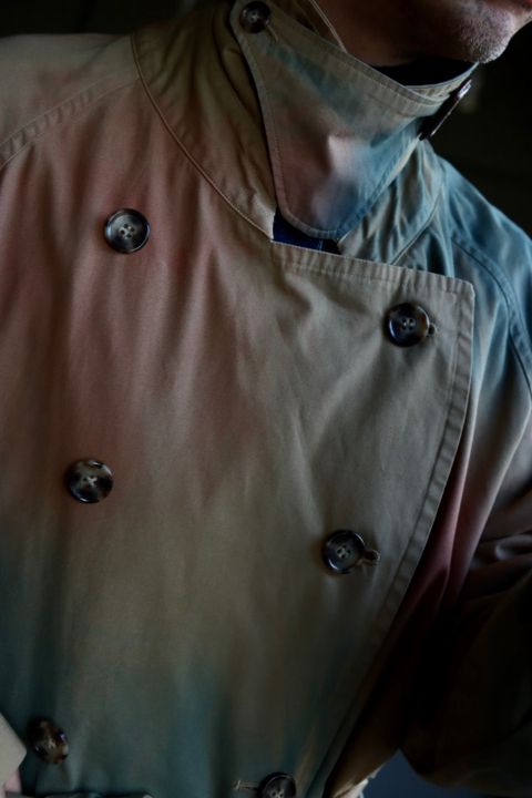 YOKE 23SS SPRAY PRINTED TRENCH COATスタイル