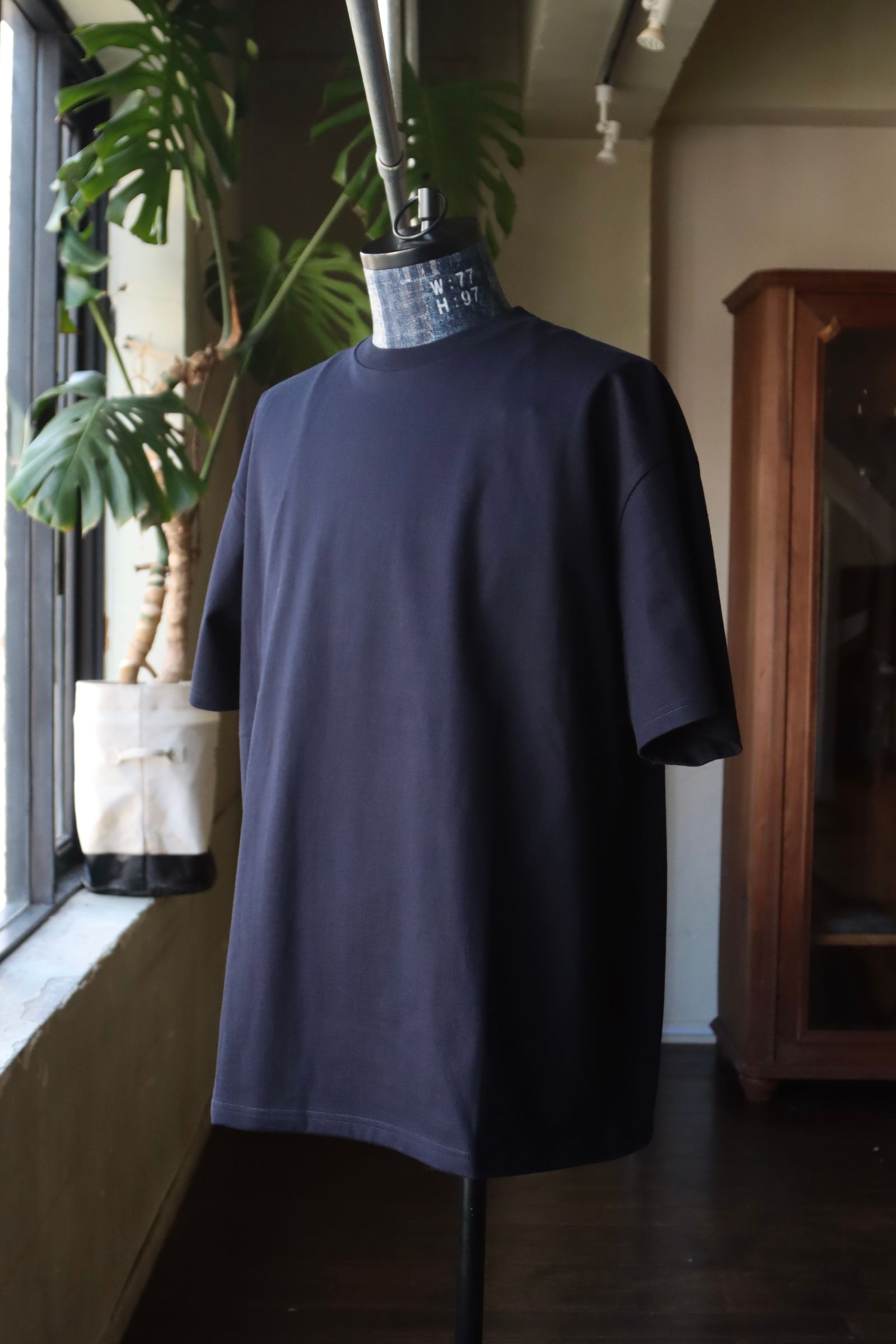 グラフペーパー Heavy Weight S/S Oversized Tee(GM252-70095B )NAVY