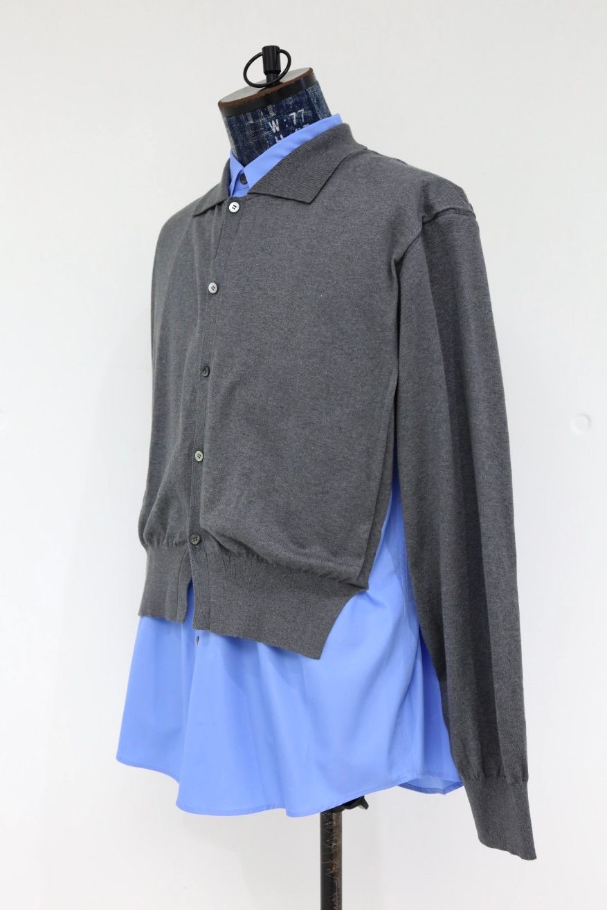 YOKE 26SS Connected Cardigan Shirt(YK26SS01248S)TOP GRAY