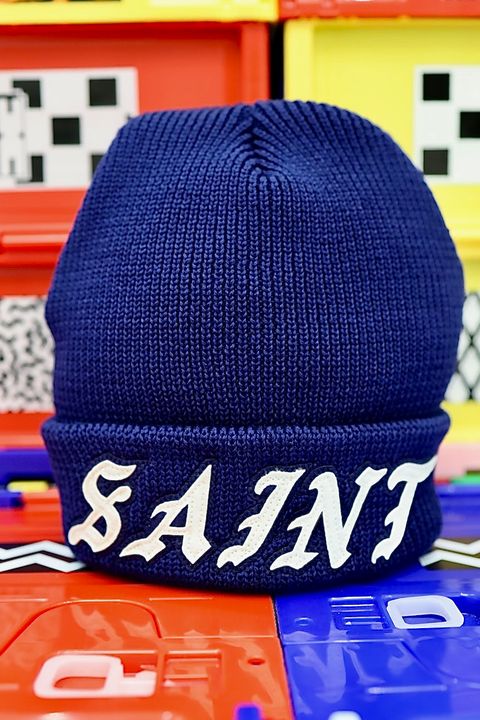 セントマイケル 26SS SAINT KNIT CAP(SM-MK8-0000-087)NAVY★1月10日(土)発売！
