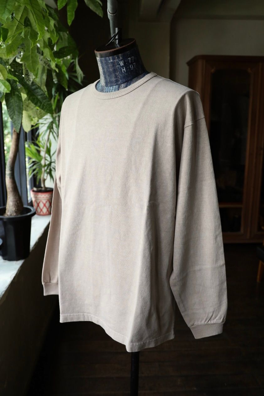 ファウンダ 25AW LONG SLEEVE FADE TEE SHIRT(015FD252013)BEIGE⭐︎9月13日(土)新作発売！