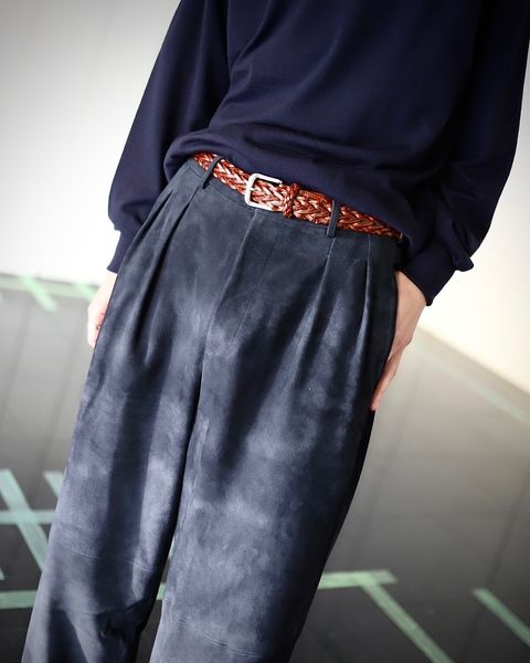 A.PRESSE アプレッセ 2024 Style1 Cashmere High Gauge Crew Neck Sweaterスタイル