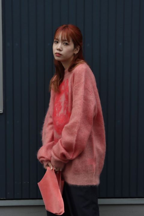 セントマイケル22AW Saint Mxxxxxx X BORN x RAISED KNIT PINKスタイル