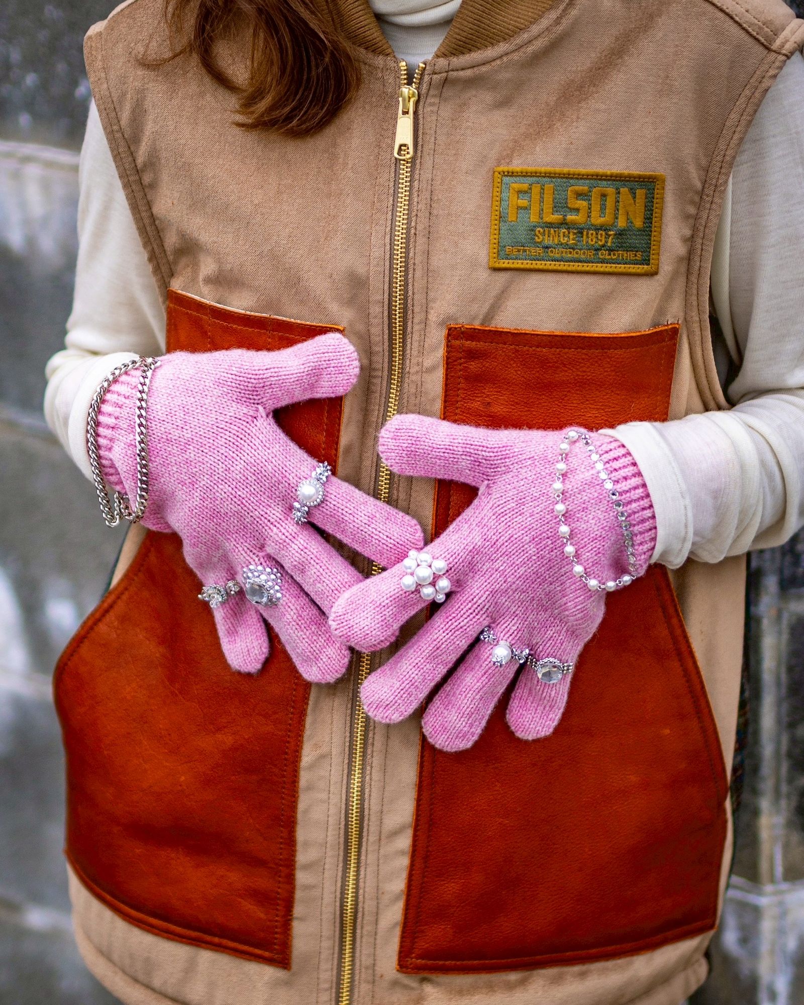 doublet ダブレット25AW KNIT GLOVES WITH RINGS (25AW88GV05) PINK★9月13日(土)発売！