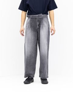 グラフペーパー Selvage Denim Belted Pants(GU261-40064LB)BLACK_LIGHT FADE★1月24日(土)発売！