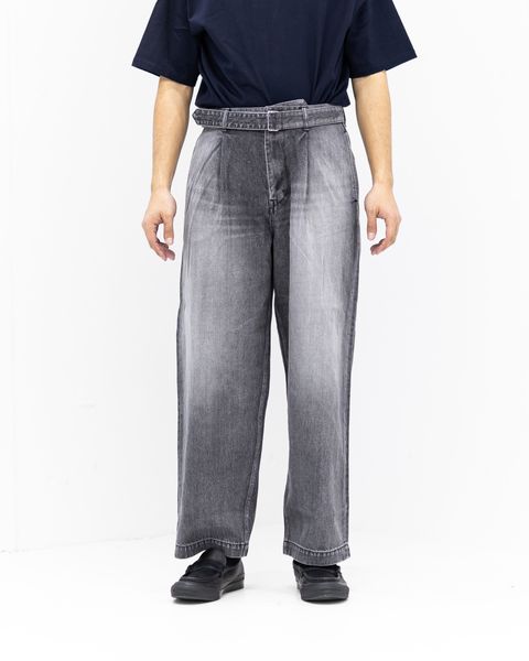 グラフペーパー Selvage Denim Belted Pants(GU261-40064LB)BLACK_LIGHT FADE★1月24日(土)発売！