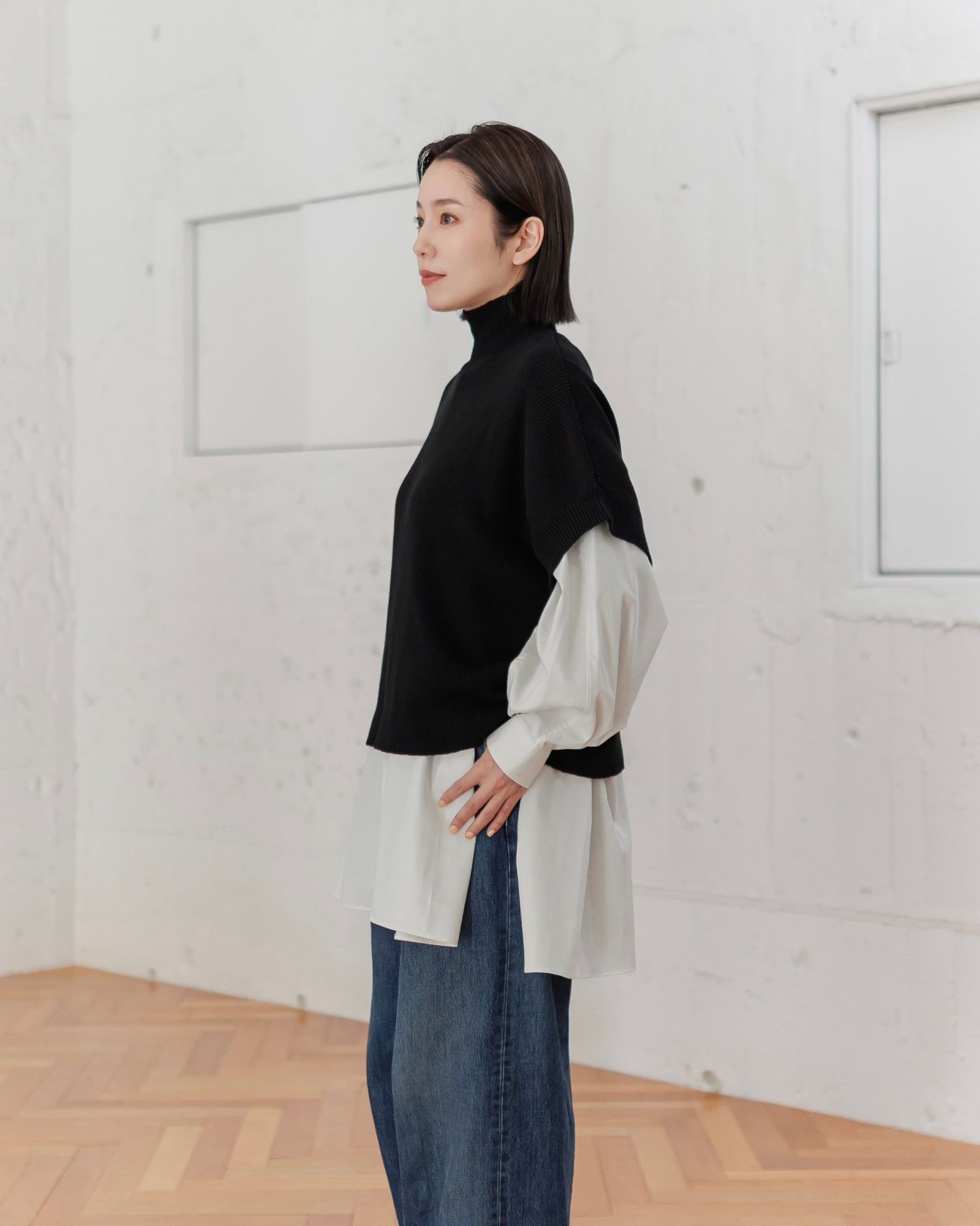 Graphpaper 25SS 新作 Linen Solotex S/S Mock Neck Knit style.2025.3.29