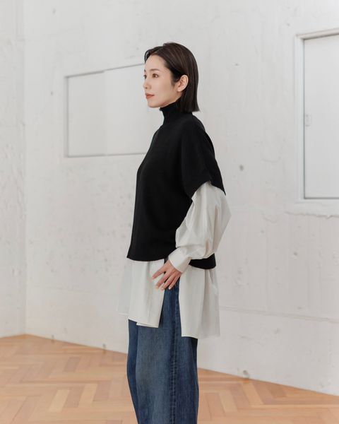 Graphpaper 25SS 新作 Linen Solotex S/S Mock Neck Knit style.2025.3.29