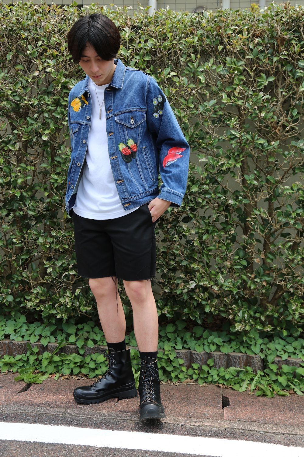 doublet FOOD HAND-PAINTED DENIM JACKET"L.BLUE"style.2020.8.8.