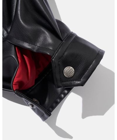 セダンオールパーパスFW23 Synthetic Leather Sports Jacket (SD23F-JK05)Black