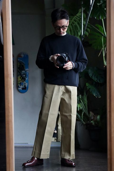 A.PRESSE Vintage US ARMY Chino Trousersスタイル