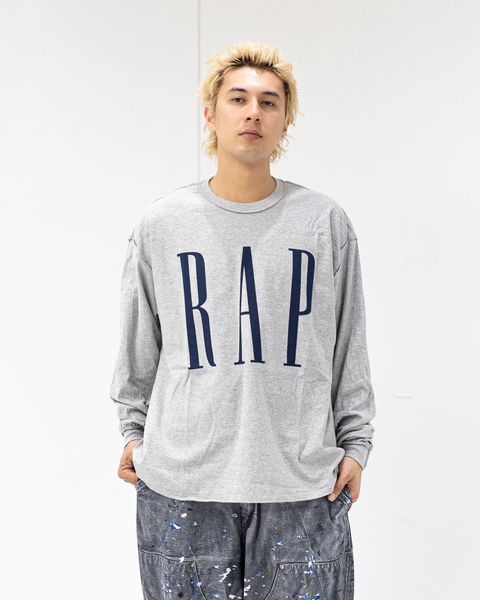 イズネスミュージック 26SS RAP LONG SLEEVE T-SHIRTS(ISNESS MUSIC×DJ SHOTA)(IMP7_16_RAPL/ST01)GRAY☆新作発売！
