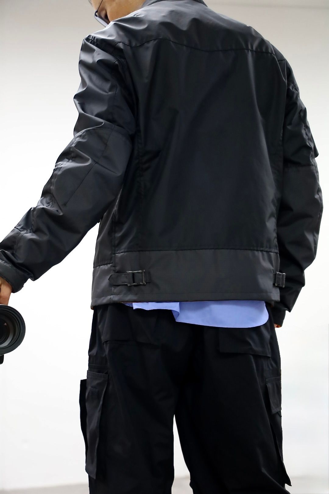 アイジュンヤワタナベマン 26SS THE NORTH FACE Wネーム ナイロンライダースジャケット(WQ-J914-100)BLACK☆3月20日(金)発売！