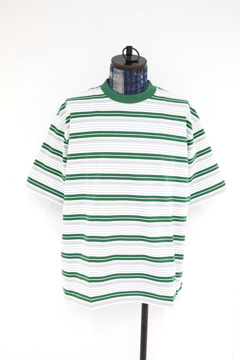 is-ness 26SS Border T-Shirt(26SS_47_1008SSCS01-B)WHITE x GREEN☆新作発売！