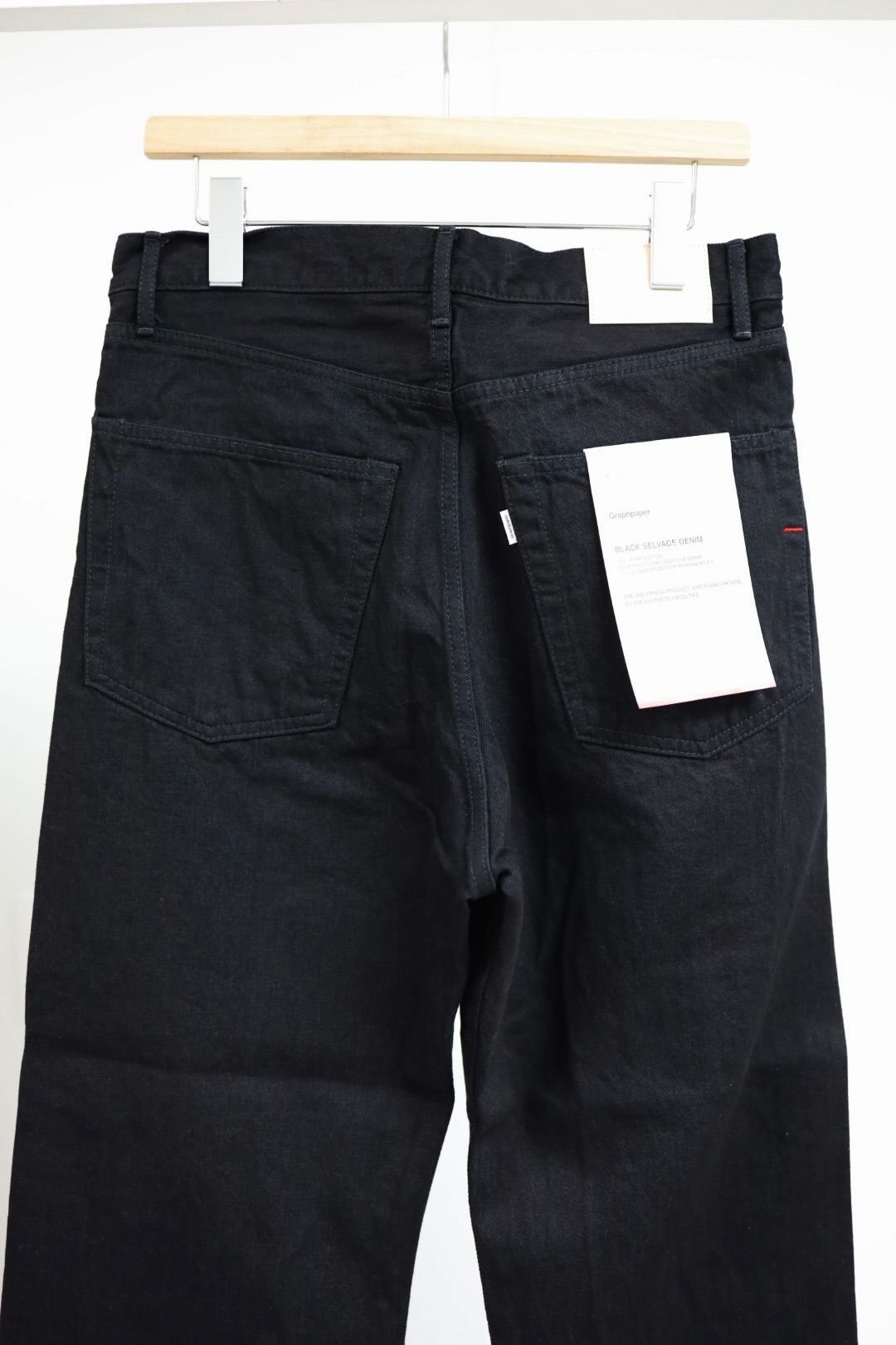 グラフペーパー Selvage Denim Five Pocket wide Straight Pants(GU261-40059RB)BLACK_WASHED★1月24日(土)発売！