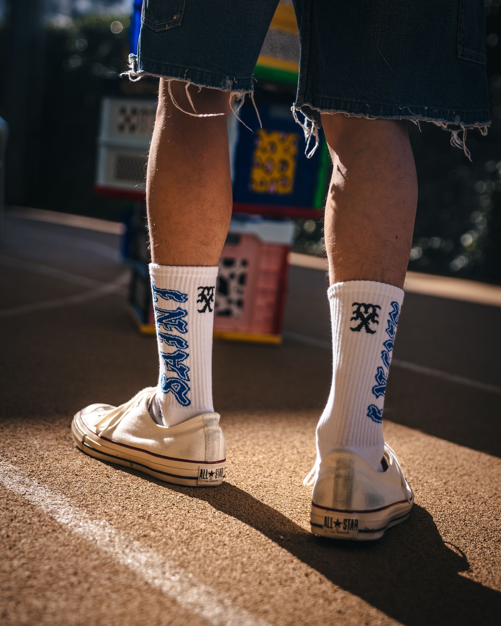 セントマイケル 26SS SAINT SOCKS(SM-MK8-0000-107)WHITE× BLUE☆4月11日(土)発売！