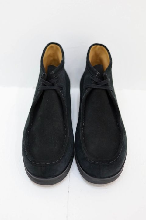 FOOTWORKSフットワークス  チロリアンブーツ Tyrolean boots in suede leather(F02-0003_M)BLACK☆2026年11月末～12月中旬入荷予定！