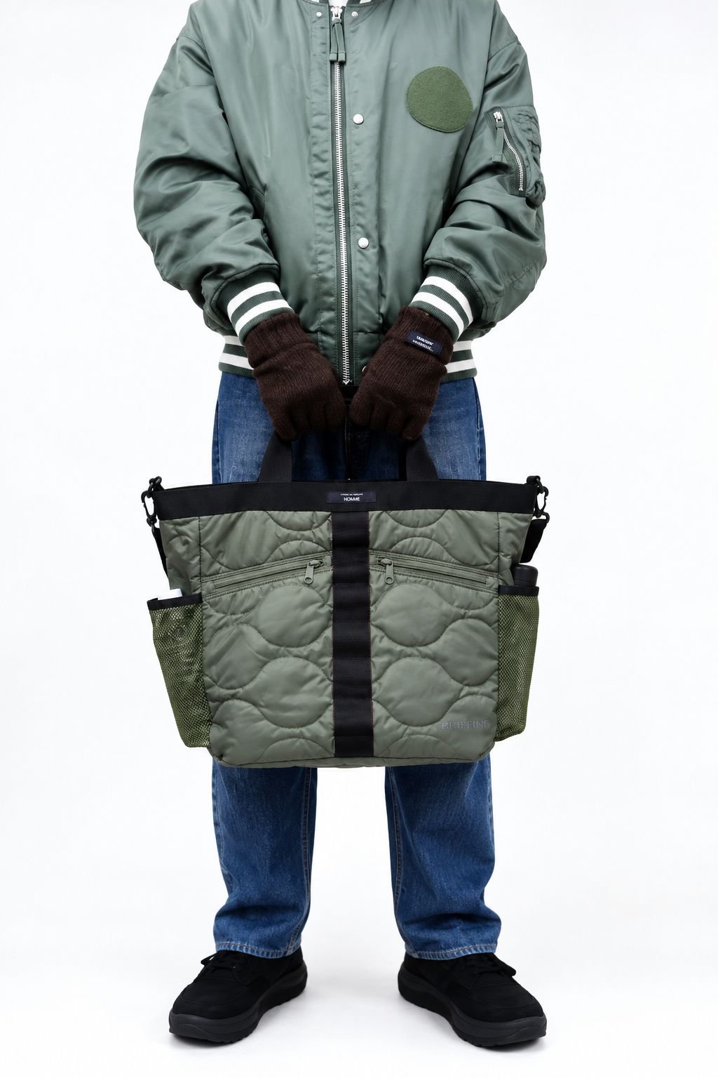 コムデギャルソンオム バッグ BRIEFING W-NAME REVERSIBLE BAG(HR-K208-051)BLACK×KHAKI☆10月2日(金)発売！