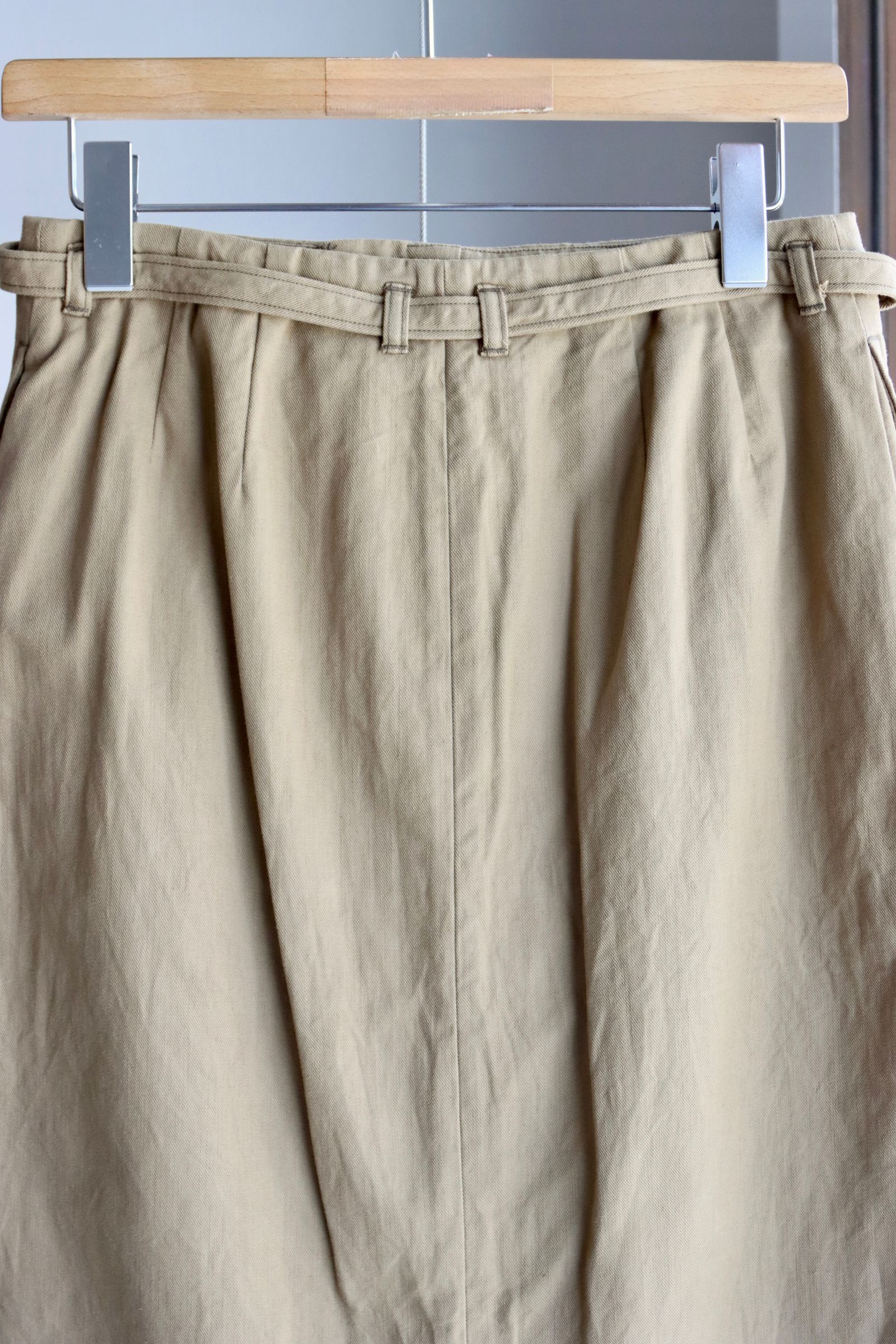 blurhms Women's 25FW Cotton Serge Belted Skirt(BHSW25F7)KhakiBeige