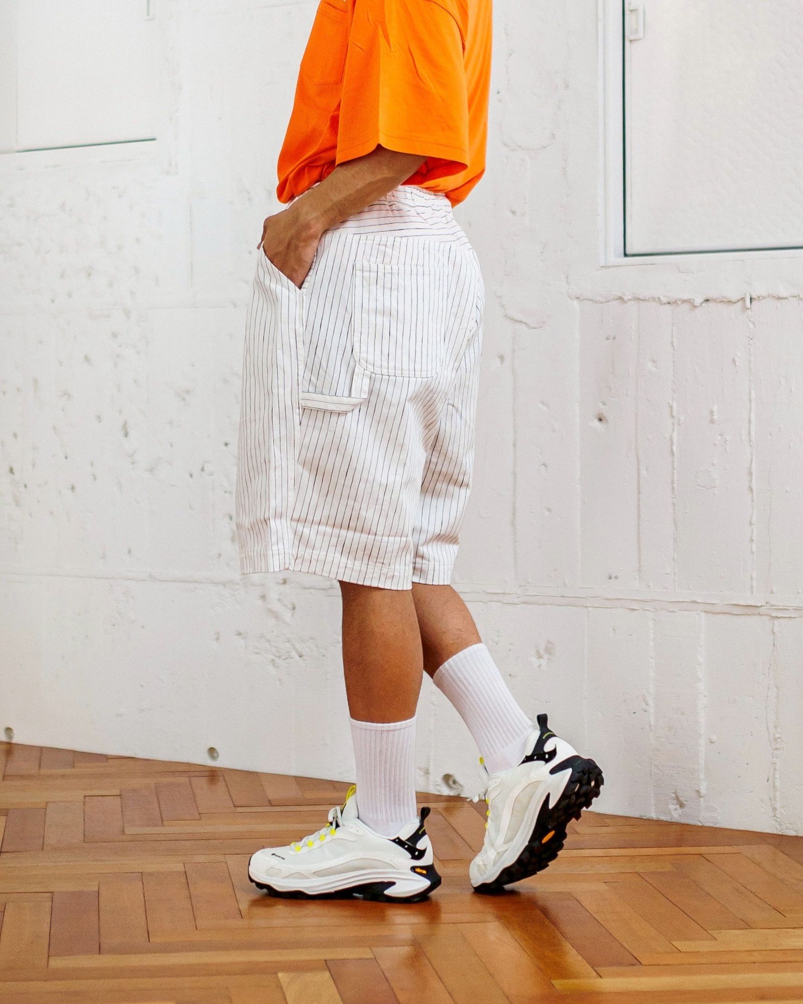 S.F.C 25SS エスエフシー STRIPE PAINTER SHORTS(SFCSS25P07)White-Black☆3月29日(土)発売！