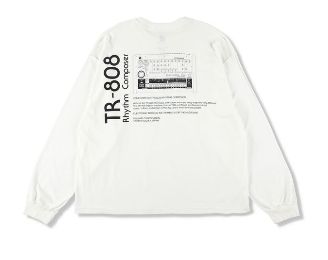 イズネスミュージック 26SS TR-808 LONG SLEEVE T-SHIRTS(ISNESS MUSIC×ROLAND)(IMP7_07_TR-808L/ST01)WHITE☆新作発売！