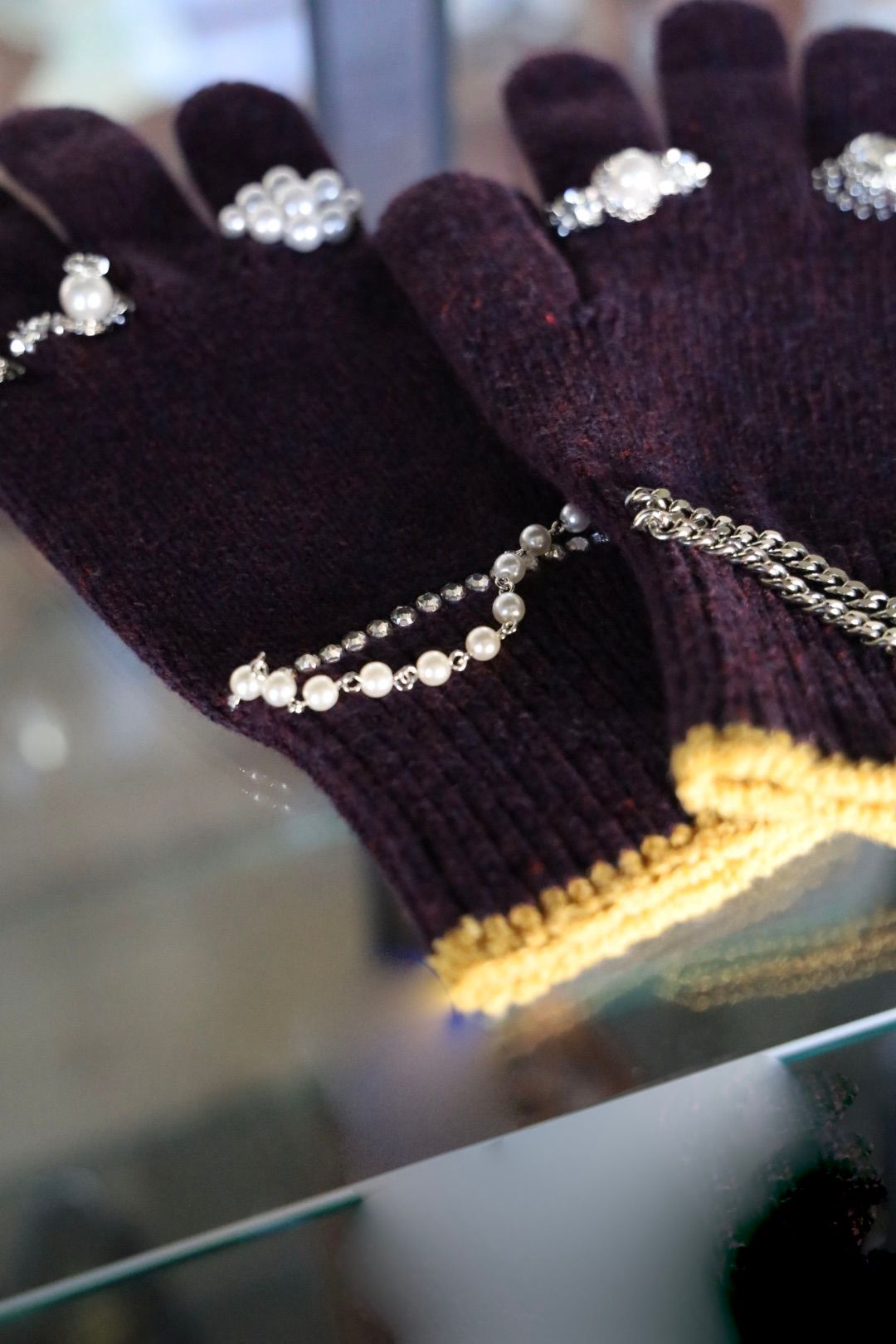 doublet ダブレット 25AW KNIT GLOVES WITH RINGS (25AW88GV05) PURPLE★9月13日(土)発売！