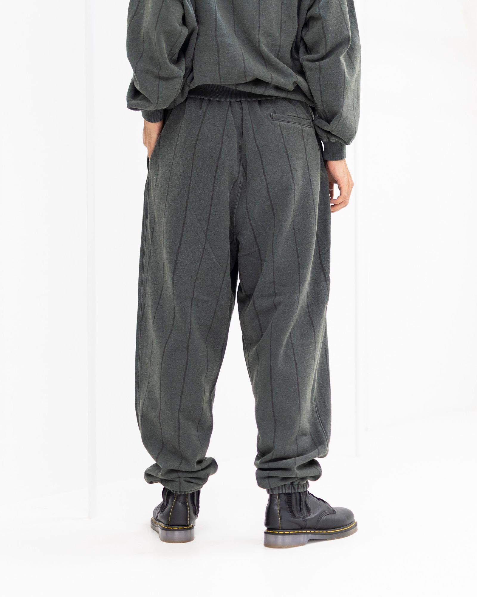 S.F.C 25FW エスエフシー STRIPE WIDE SWEAT PANTS (DISCHARGED)(SFCFW25CS05)Black☆9月20日(土)発売！