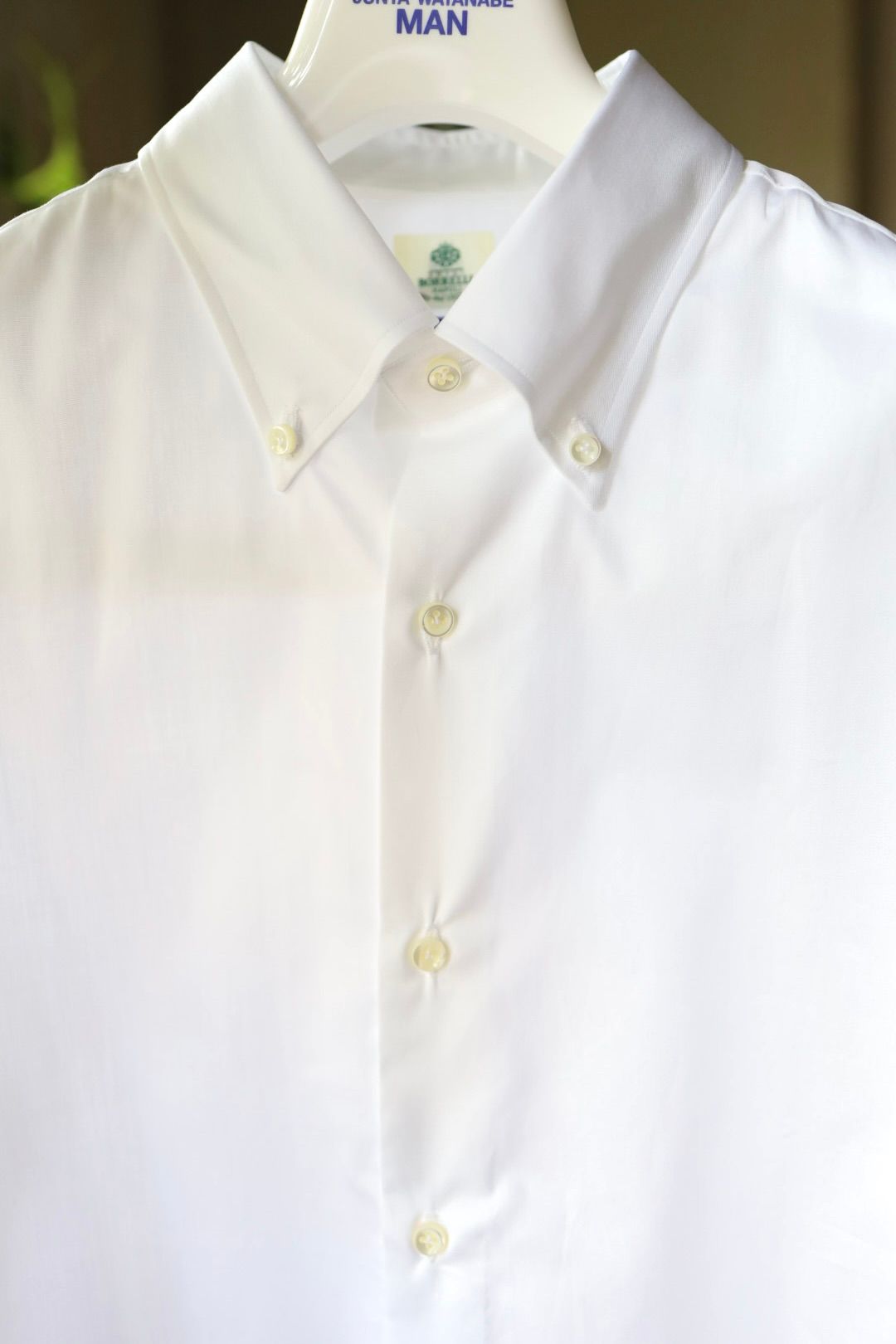 ジュンヤワタナベマン 26FW LUIGI BORRELLI 綿ツイルB.Dシャツ(WR-B111-051)WHITE☆9月4日(金)発売！