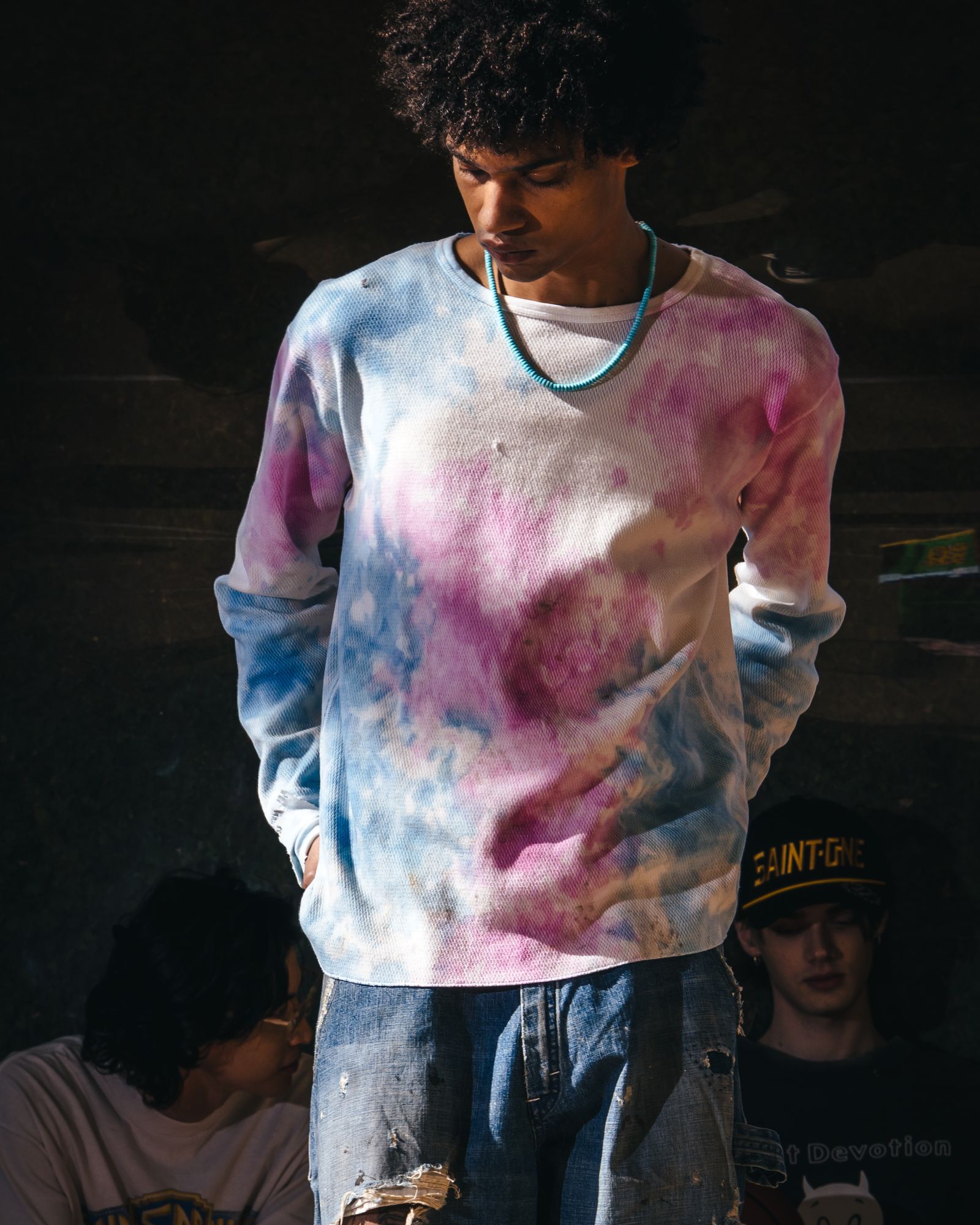 セントマイケル 26SS HONEYCOMB THARMAL SHIRT(SM-MK8-0000-035)TIE DYE☆3月7日(土)発売！