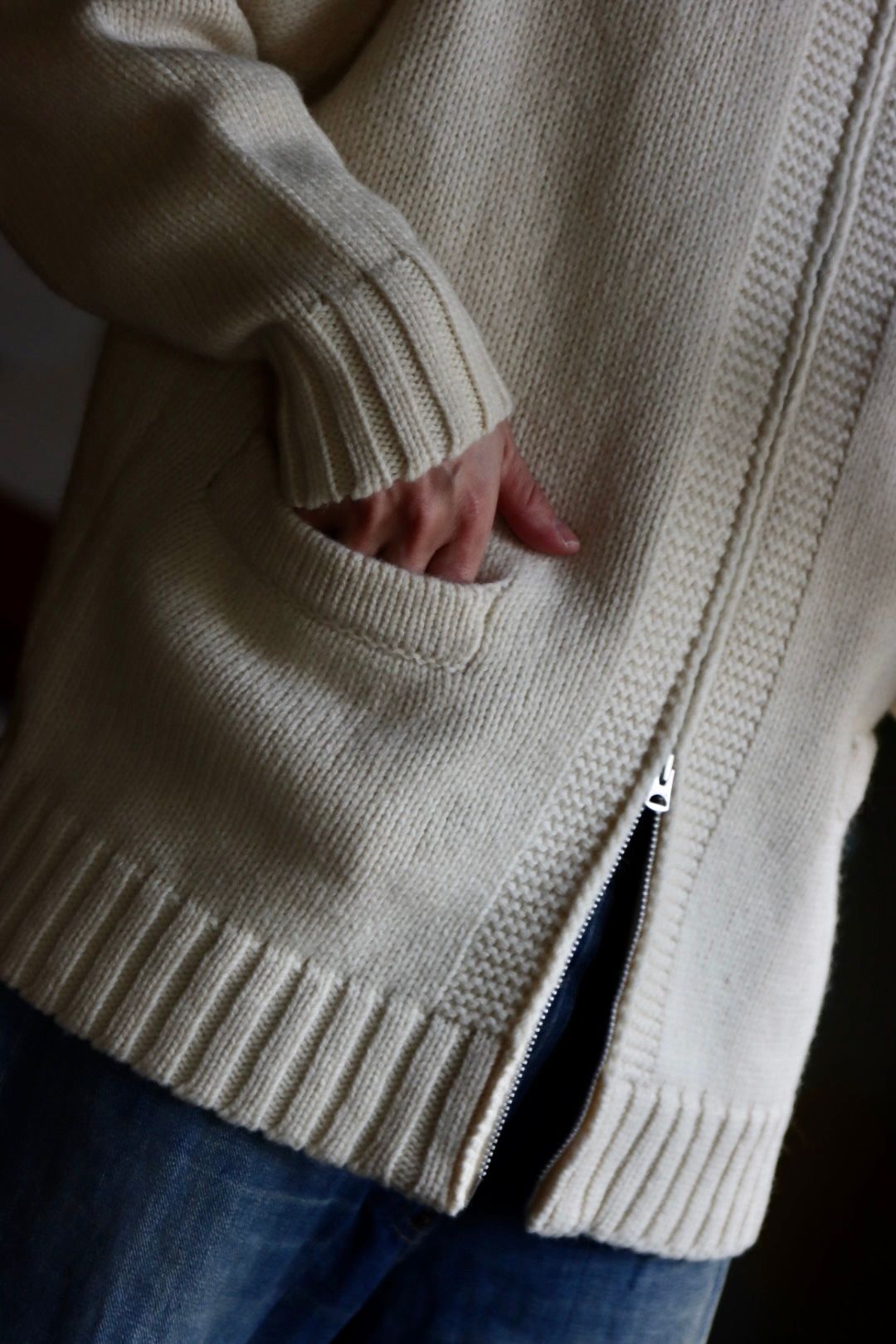 ETS.MATERIAUX / マテリオ22AW Cowchan Sweater"Ivory"
