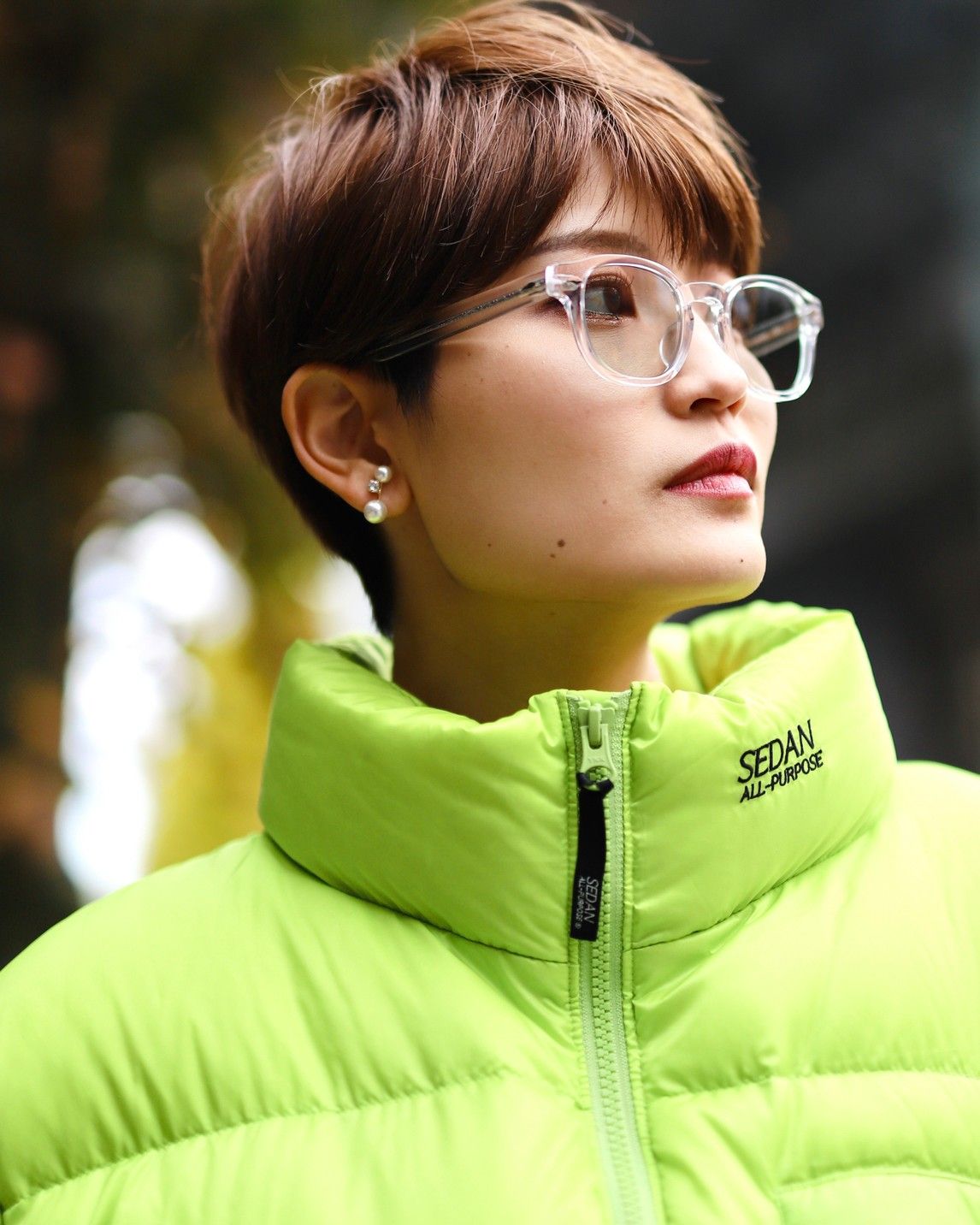 ノチノオプティカル "NOCHINO" #10.CLEAR × GREY GREEN to D.GREY (調光モデル)