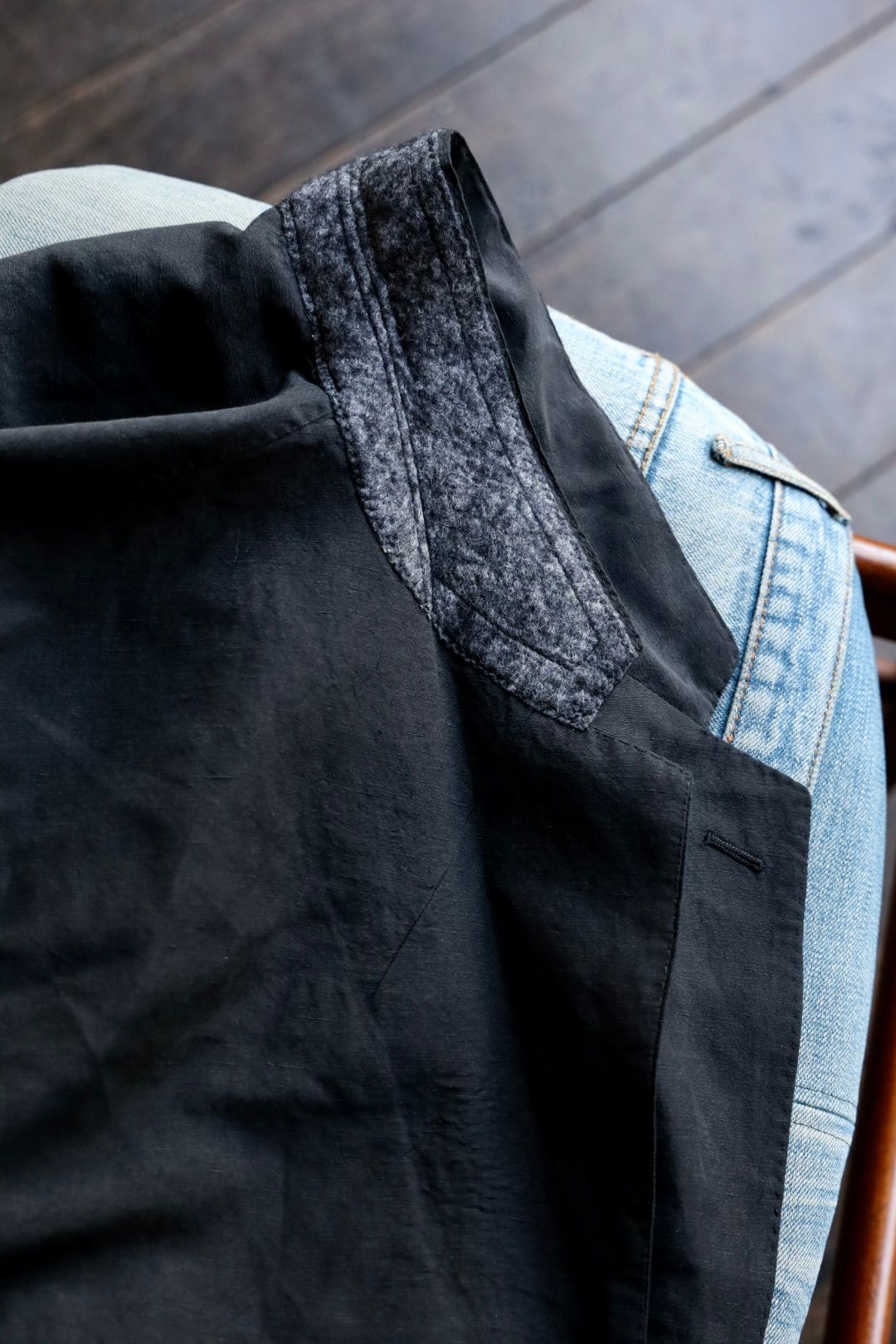 アプレッセ 25SS Silk Linen Jacket(25SAP-01-31H)BLACK