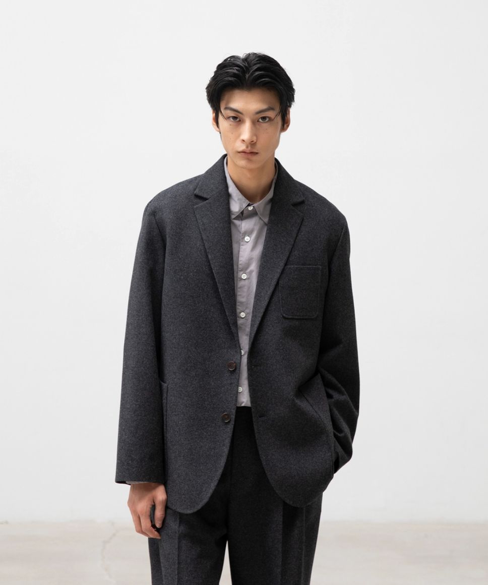 ANOTHER OFFICEアナザーオフィス Santiago Cashmere Sports Jacket(AOEFJK008)Heather Charcoal☆10月10日(金)新作発売！