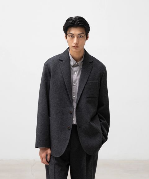 ANOTHER OFFICEアナザーオフィス Santiago Cashmere Sports Jacket(AOEFJK008)Heather Charcoal