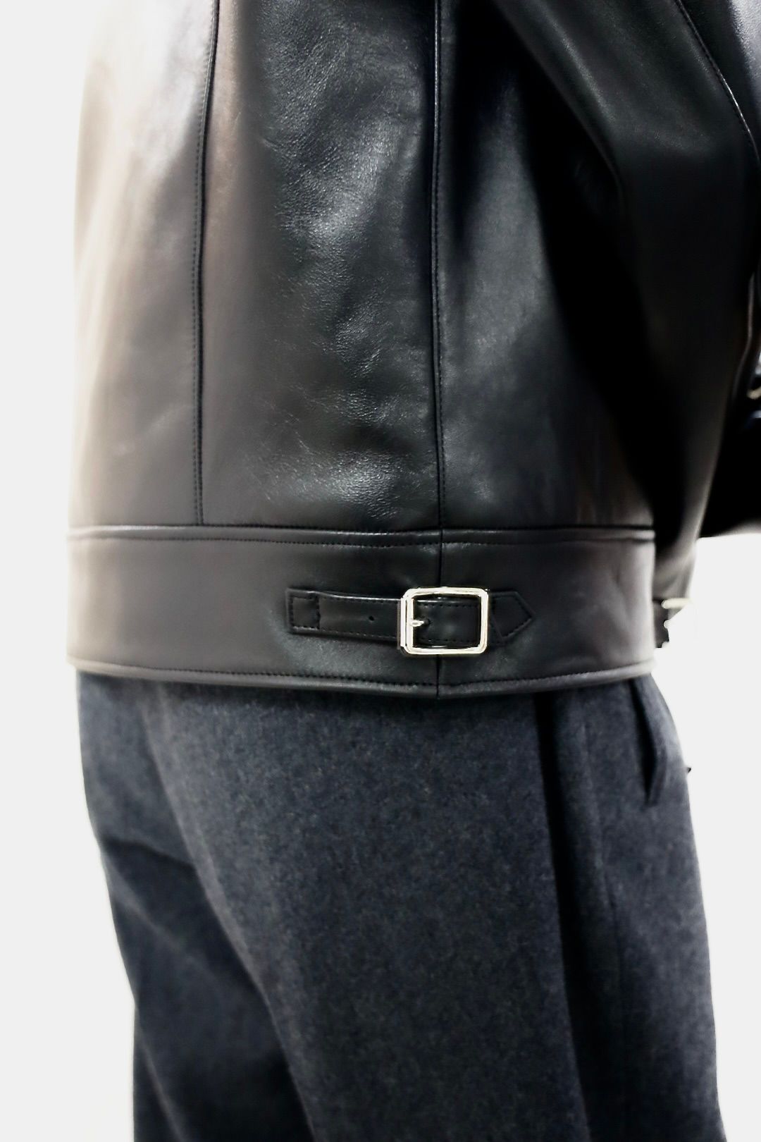 A.PRESSE 2026 STYLE1 Leather French Riders Jacketスタイル