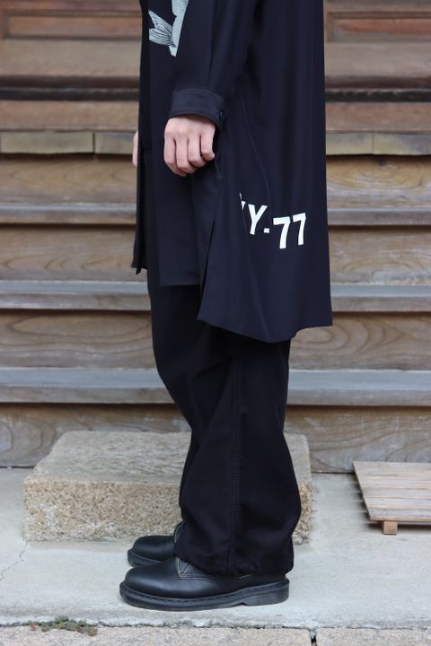 Yohji Yamamoto 21AW M-ツバメ濃紺プリントB(HX-B58-412) style.2021.8.29.