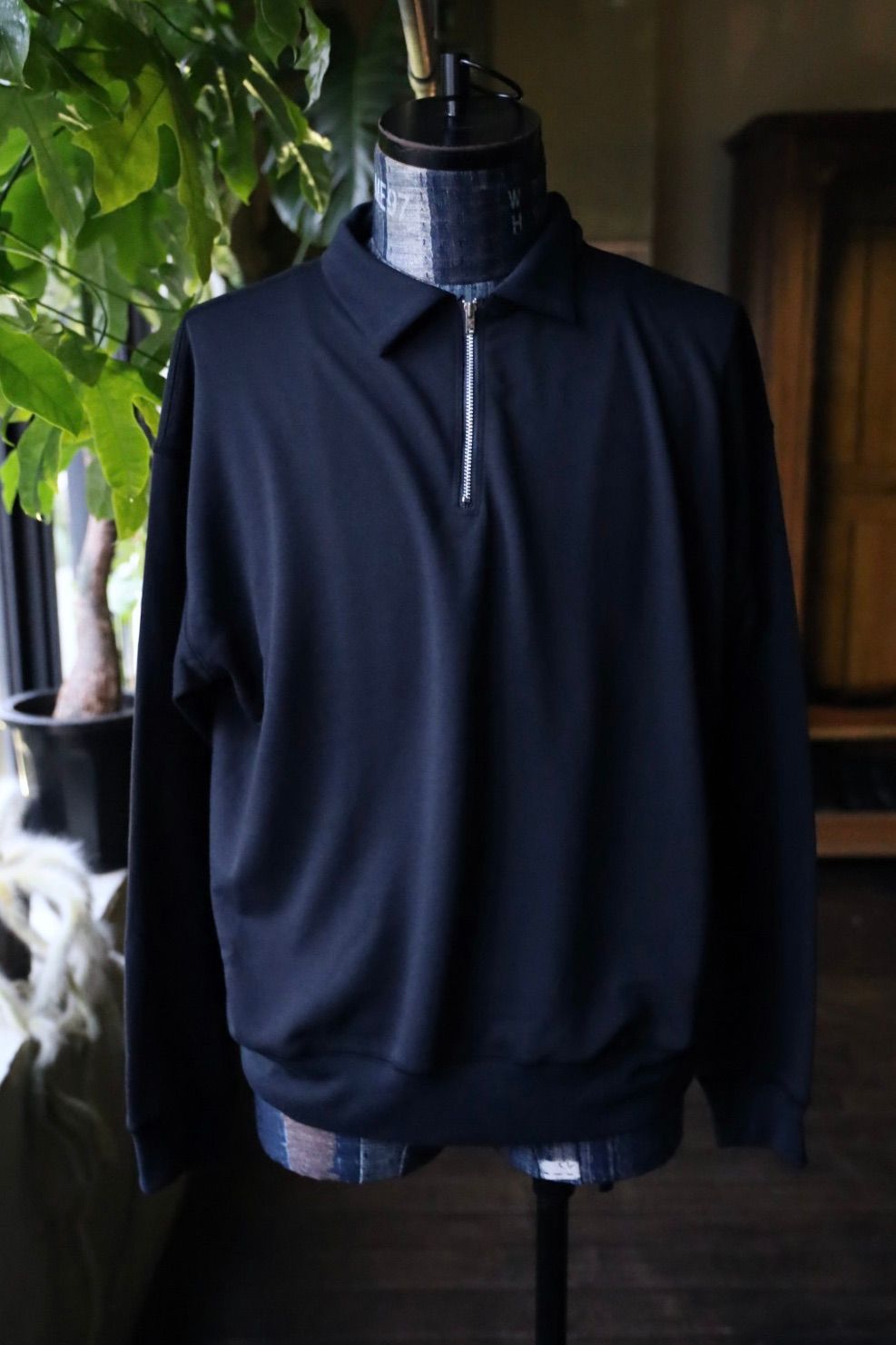 ファウンダ HALF ZIP LONG SLEEVE SHIRT (015FD252012)NAVY