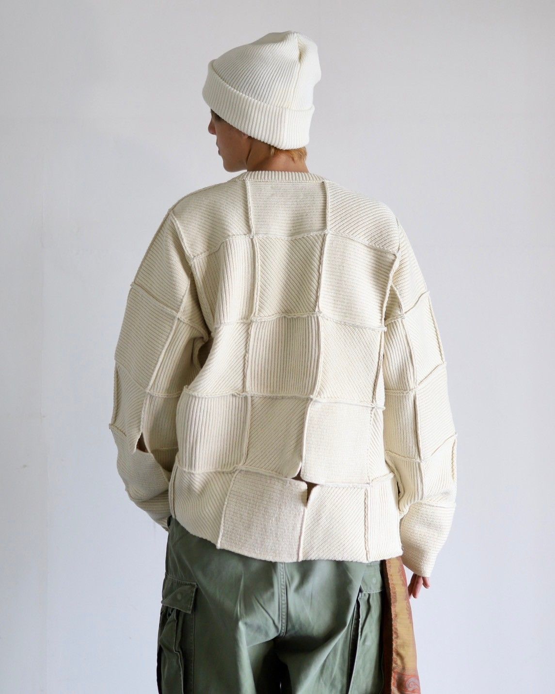 YOKE  ヨーク 24SS PATCHWORK RIB SWEATERスタイル