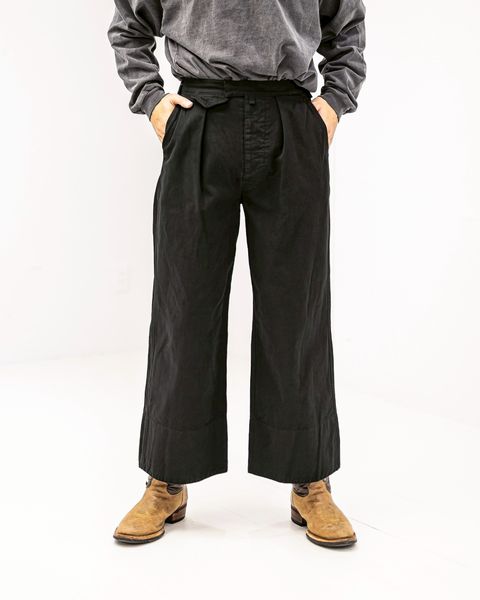 ヨーク 25FW "KATHARINE HAMNETT" Organic Cotton Wide-leg Work Pants(YK25FW01131P-KH)BLACK☆9月13日(土)発売！