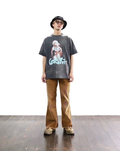 セントマイケル 24SS SAINT Mxxxxxx X SHERMER ACADEMY CELEBRITY Tシャツ style2024.2.22