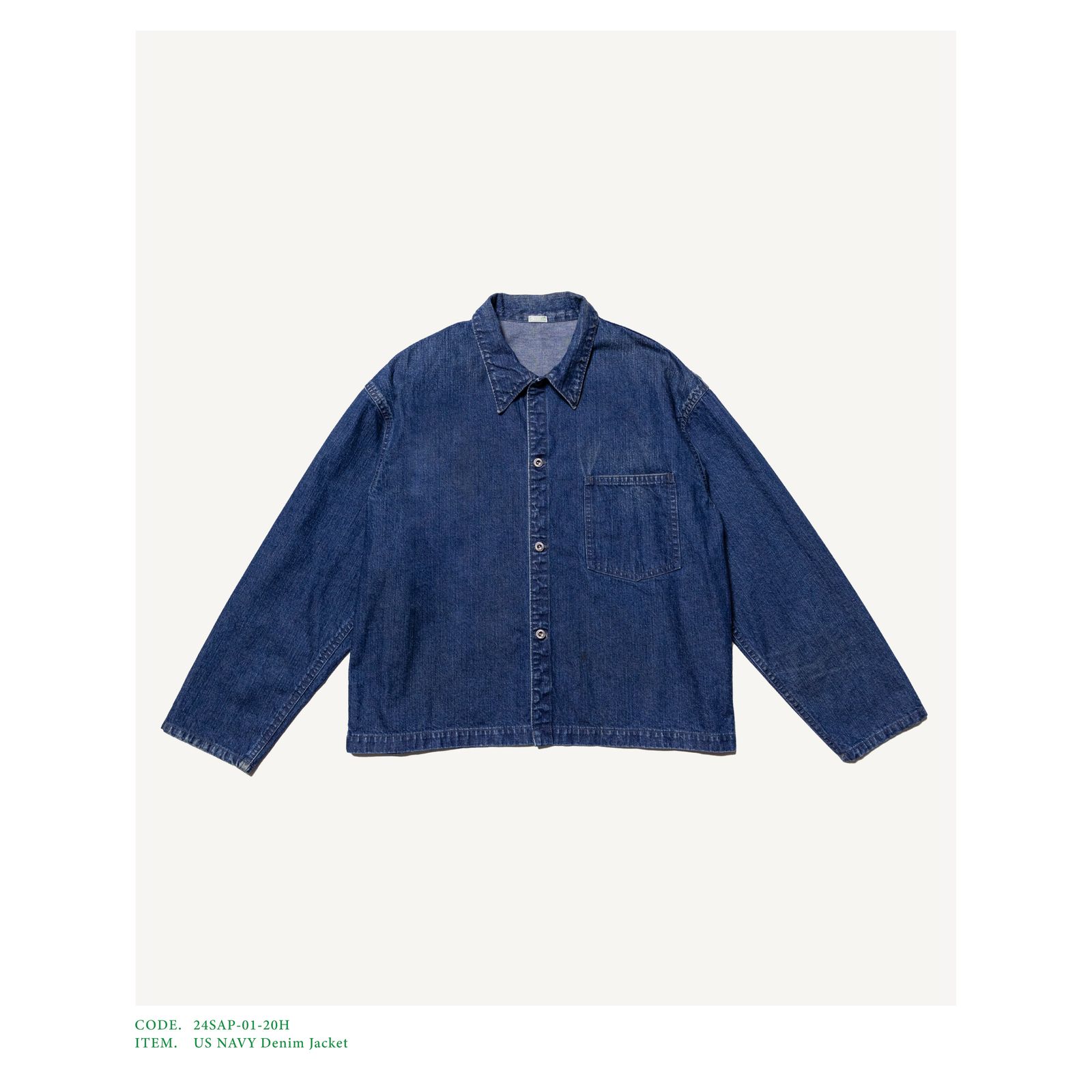 A.PRESSE - アプレッセ24SS US NAVY Denim Jacket (24SAP-01-20H