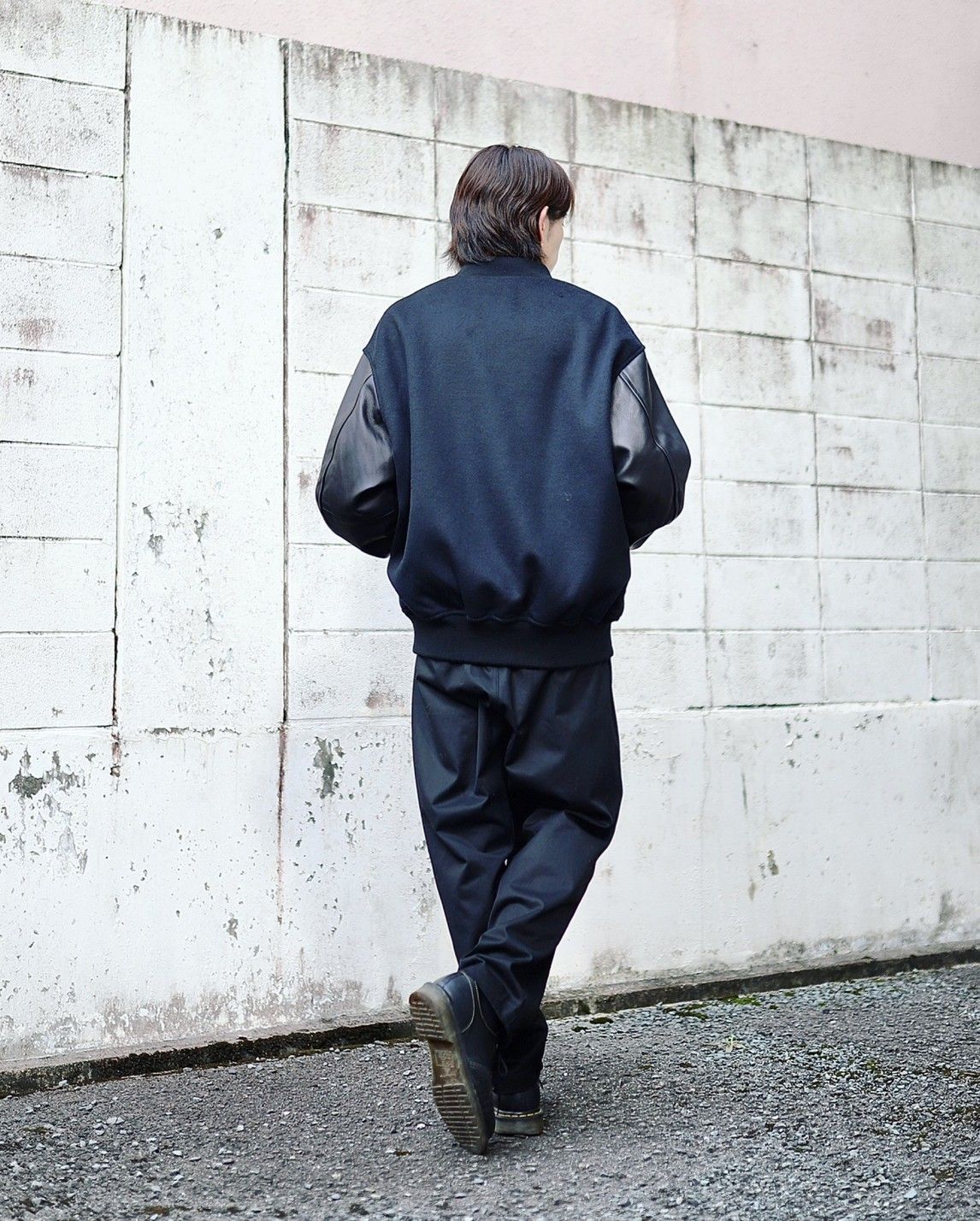 Graphpaper グラフペーパー 23AW Light Melton Stadium Jacketスタイル 