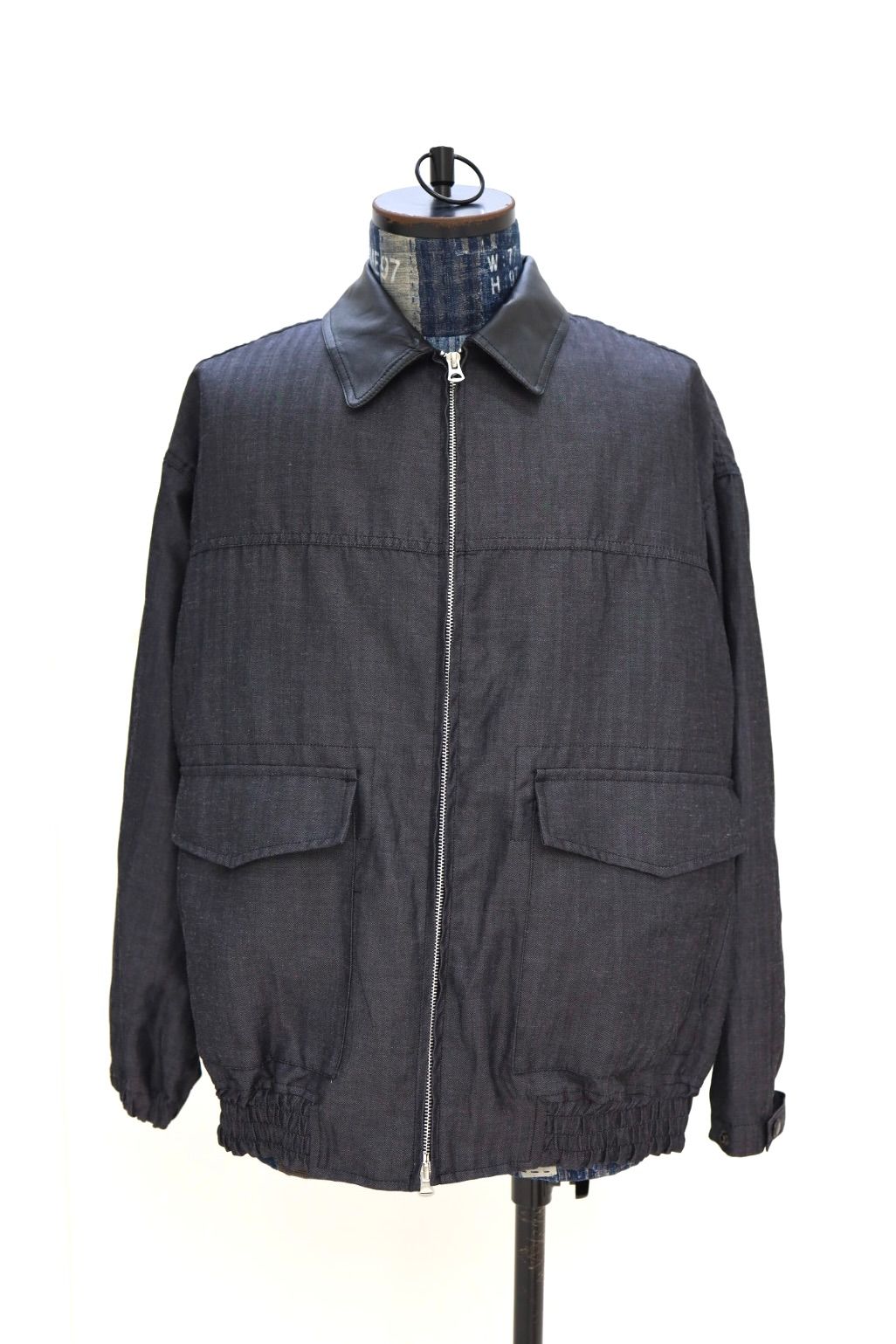 コムデギャルソンオム26SS ウールラミーギャバ×牛革ジャケット(HQ-J006-051)BLACK☆2月6日(金)発売！