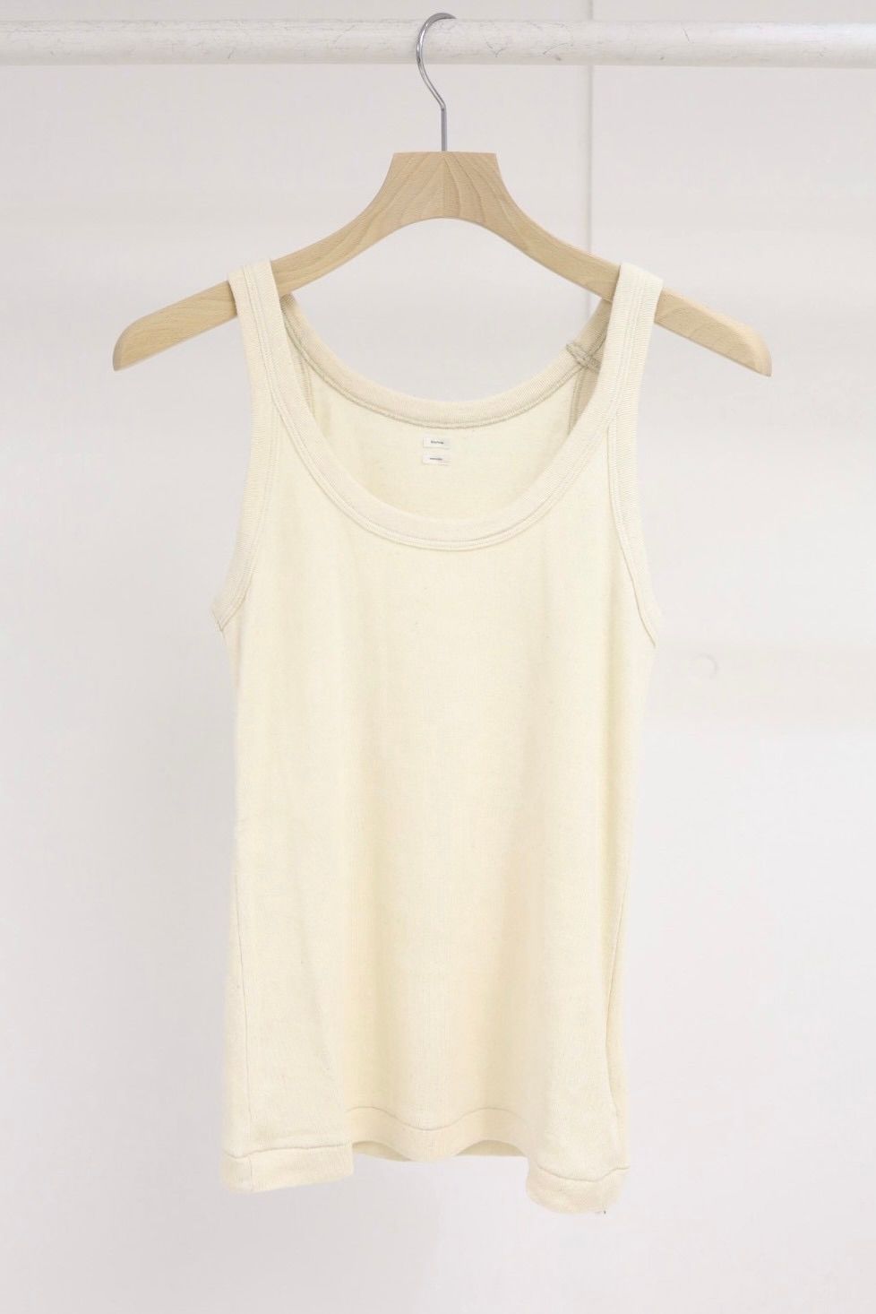 blurhms 26SS Women's Co/Silk Nep Rib Tank top(BHSW26S8)Ivory