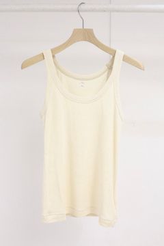 blurhms 26SS Women's Co/Silk Nep Rib Tank top(BHSW26S8)Ivory