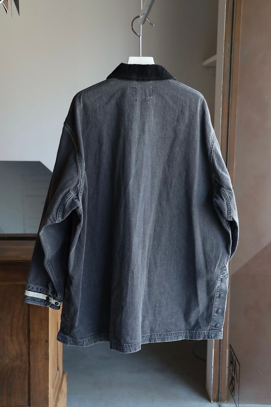 ヨーク 25FW VINTAGED DENIM COVERALL HALF COAT(YK25FW01067C)BLACK☆9月6日(土)発売！